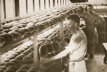 Die Bäckerei, Eastcote, Illustration aus Deutsche Gefangene in Großbritannien